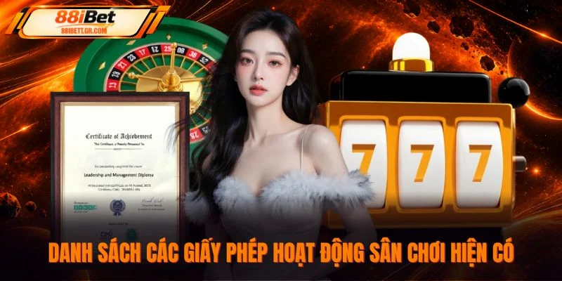 Danh sách các giấy phép hoạt động sân chơi hiện có
